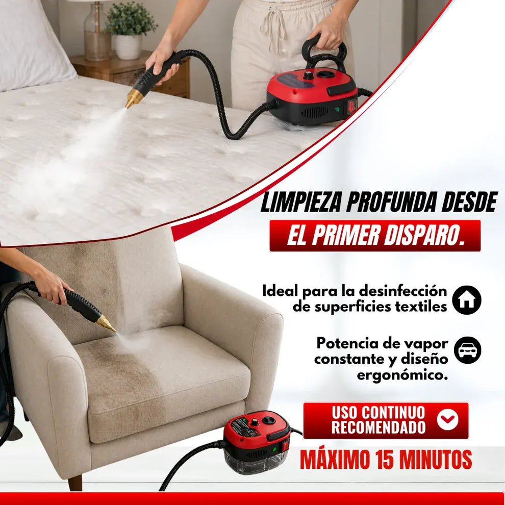 SteamMax™ Limpiador a Vapor + 8 Accesorios REGALO SOLO HOY