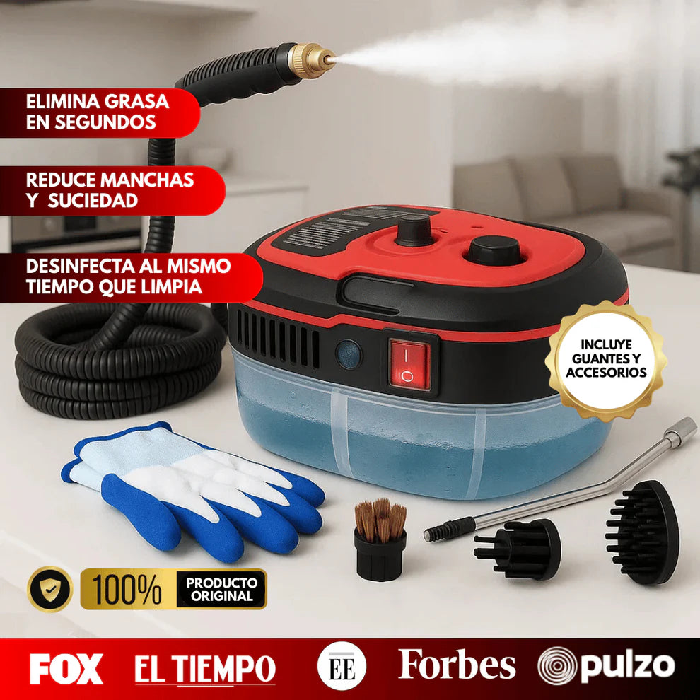 SteamMax™ Limpiador a Vapor + 8 Accesorios REGALO SOLO HOY