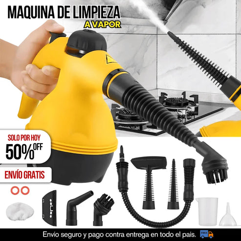 MAQUINA DE LIMPIEZA A VAPOR MULTIFUNCIONAL + 9 ACCESORIOS REGALO SOLO HOY